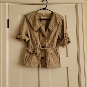 Loft Mid Length Khaki Jacket
